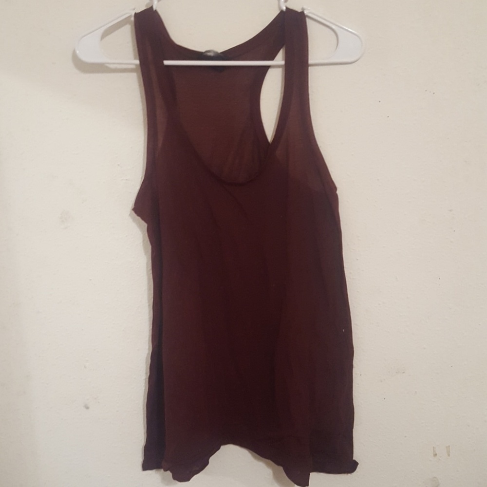 🍭 3 FOR $10 🍭 Sheer maroon tank top